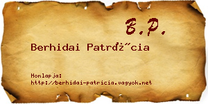 Berhidai Patrícia névjegykártya